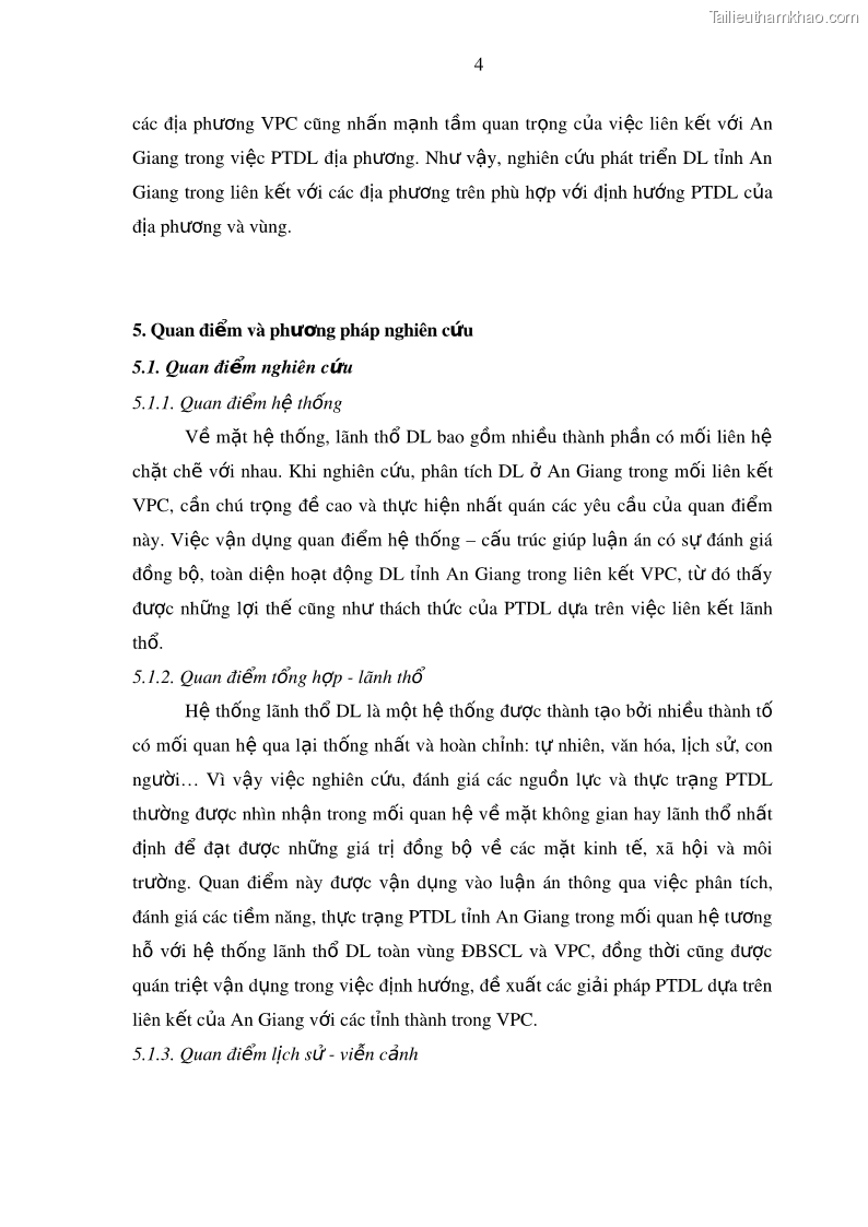 Luận án tiến sĩ địa lý Phát triển du lịch tỉnh An Giang trong liên kết Vùng phụ cận - 2 Trang 18