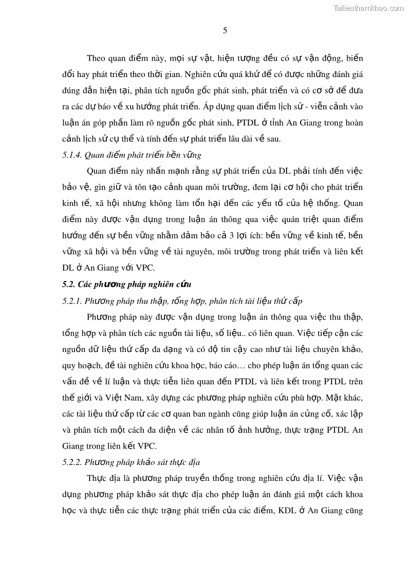 Luận án tiến sĩ địa lý Phát triển du lịch tỉnh An Giang trong liên kết Vùng phụ cận - 2 Trang 19