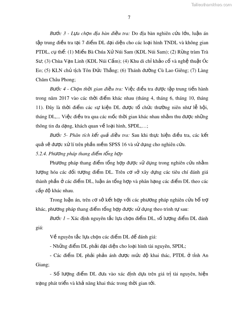 Luận án tiến sĩ địa lý Phát triển du lịch tỉnh An Giang trong liên kết Vùng phụ cận - 2 Trang 21