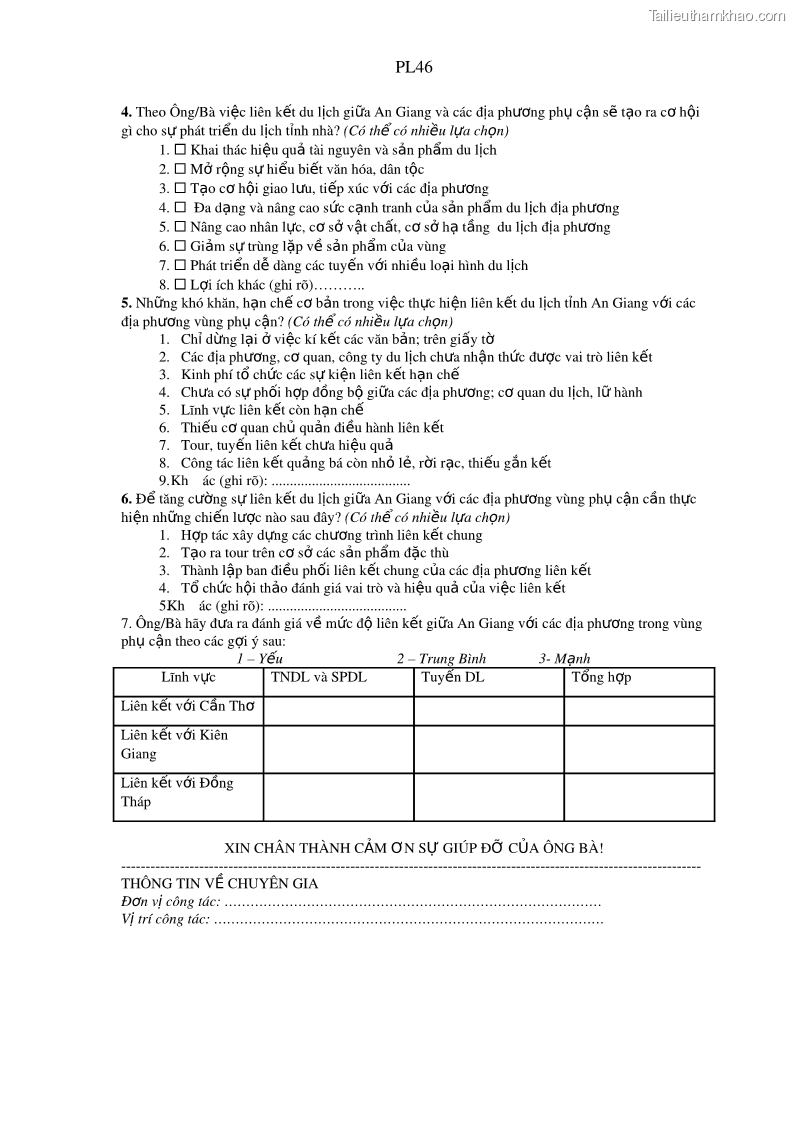 Luận án tiến sĩ địa lý Phát triển du lịch tỉnh An Giang trong liên kết Vùng phụ cận - 21 Trang 252