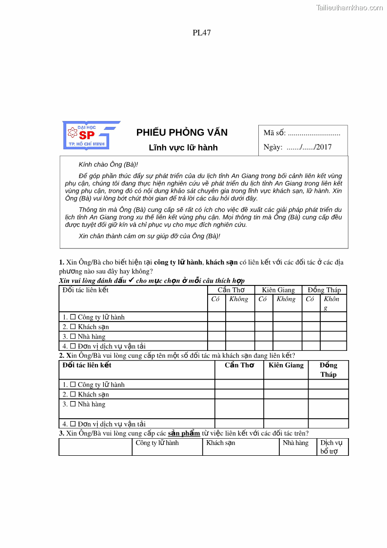 Luận án tiến sĩ địa lý Phát triển du lịch tỉnh An Giang trong liên kết Vùng phụ cận - 22 Trang 253