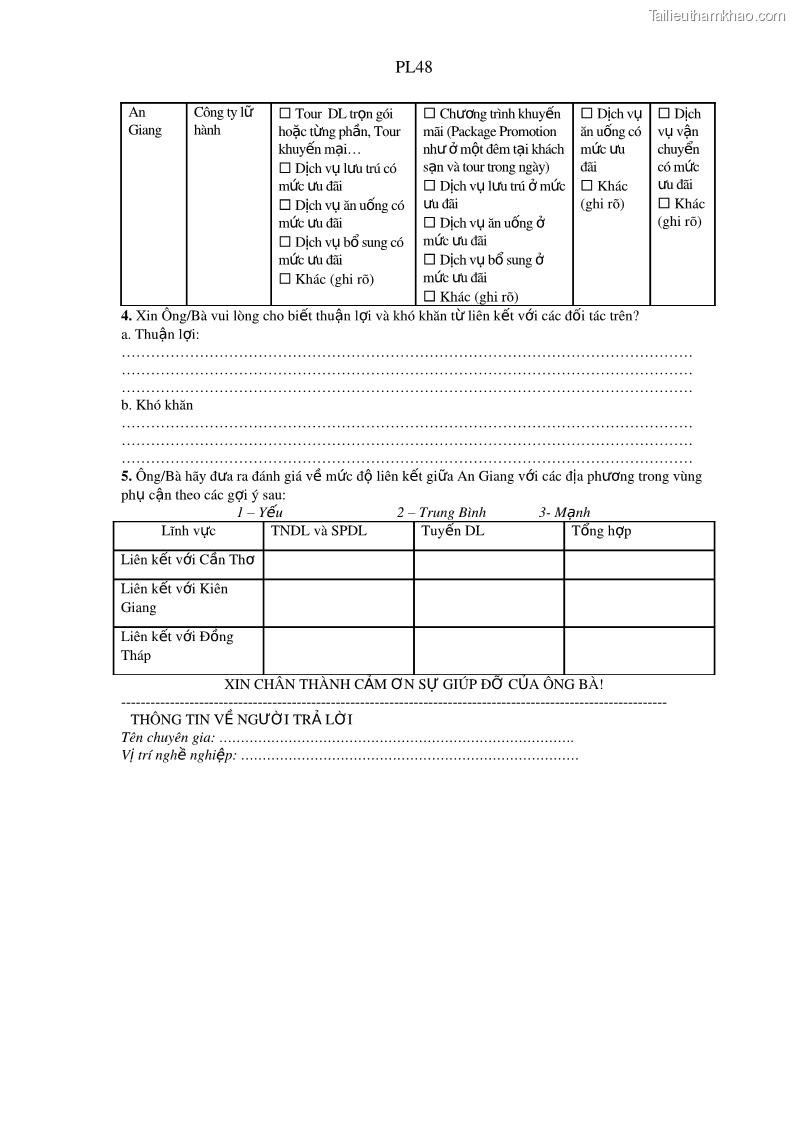 Luận án tiến sĩ địa lý Phát triển du lịch tỉnh An Giang trong liên kết Vùng phụ cận - 22 Trang 254