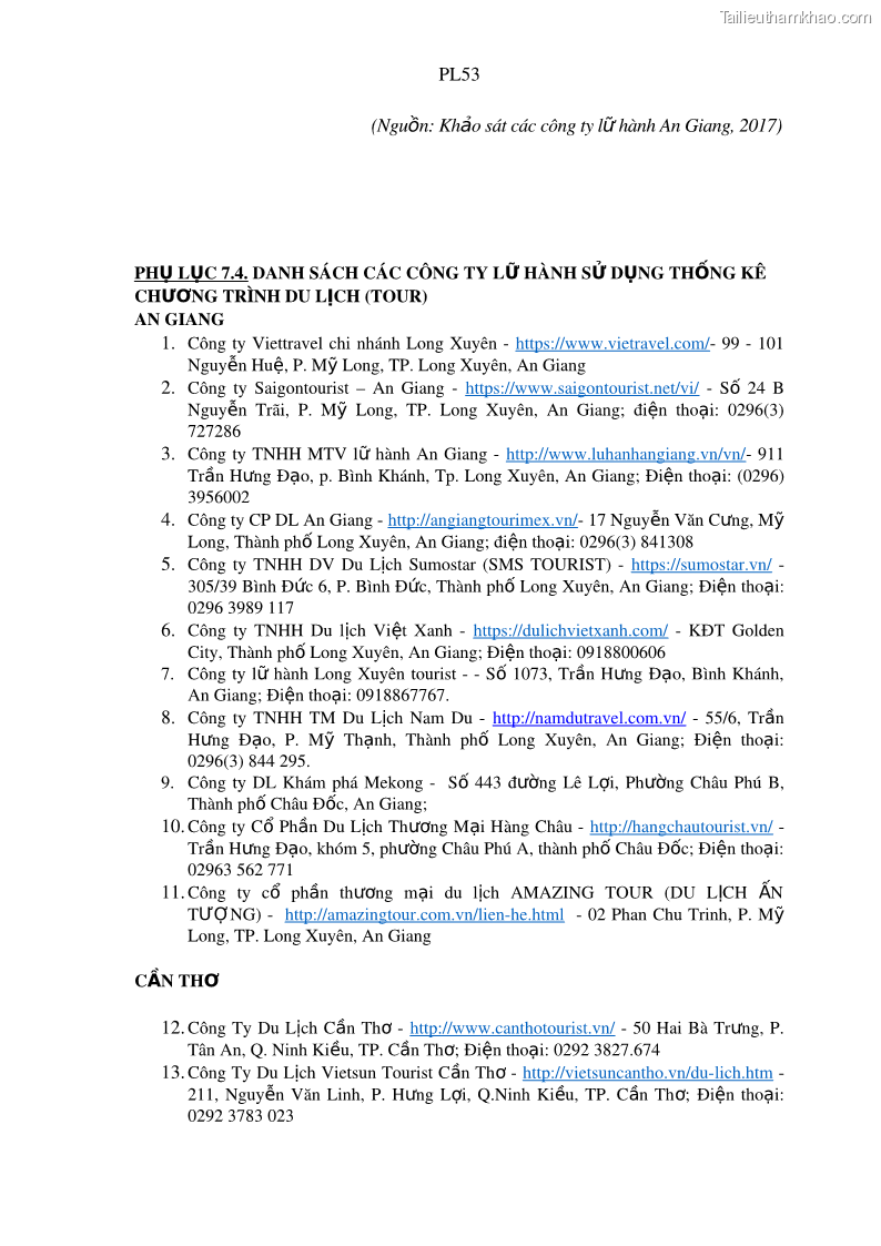 Luận án tiến sĩ địa lý Phát triển du lịch tỉnh An Giang trong liên kết Vùng phụ cận - 22 Trang 259