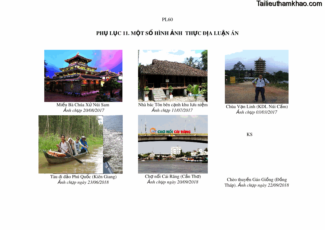 Luận án tiến sĩ địa lý Phát triển du lịch tỉnh An Giang trong liên kết Vùng phụ cận - 23 Trang 266