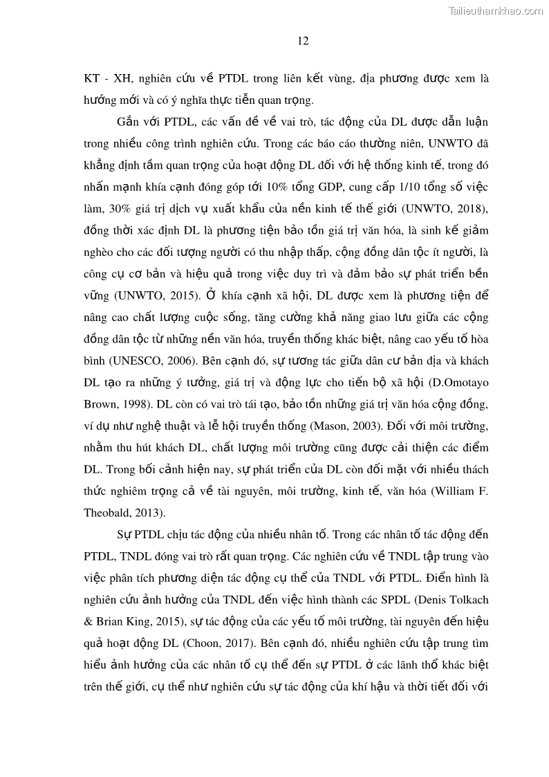 Luận án tiến sĩ địa lý Phát triển du lịch tỉnh An Giang trong liên kết Vùng phụ cận - 3 Trang 26