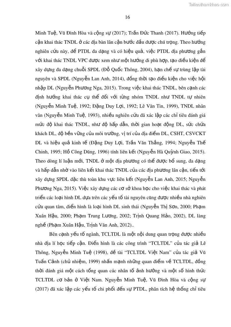 Luận án tiến sĩ địa lý Phát triển du lịch tỉnh An Giang trong liên kết Vùng phụ cận - 3 Trang 30