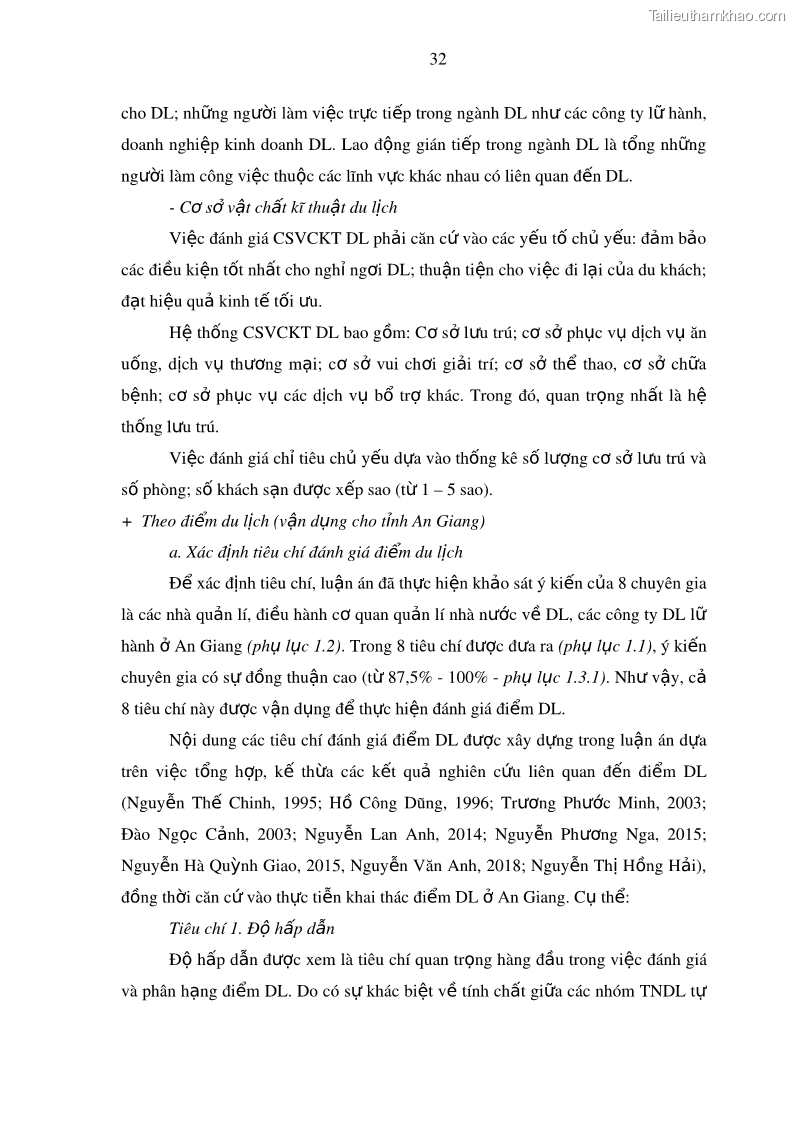 Luận án tiến sĩ địa lý Phát triển du lịch tỉnh An Giang trong liên kết Vùng phụ cận - 4 Trang 46
