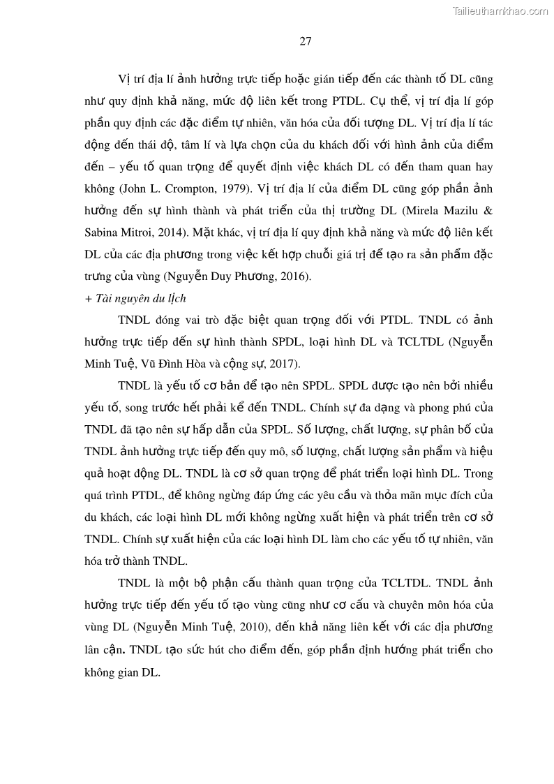 Luận án tiến sĩ địa lý Phát triển du lịch tỉnh An Giang trong liên kết Vùng phụ cận - 4 Trang 41