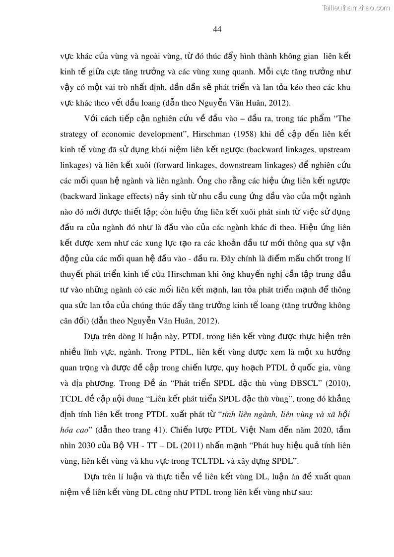 Luận án tiến sĩ địa lý Phát triển du lịch tỉnh An Giang trong liên kết Vùng phụ cận - 5 Trang 58