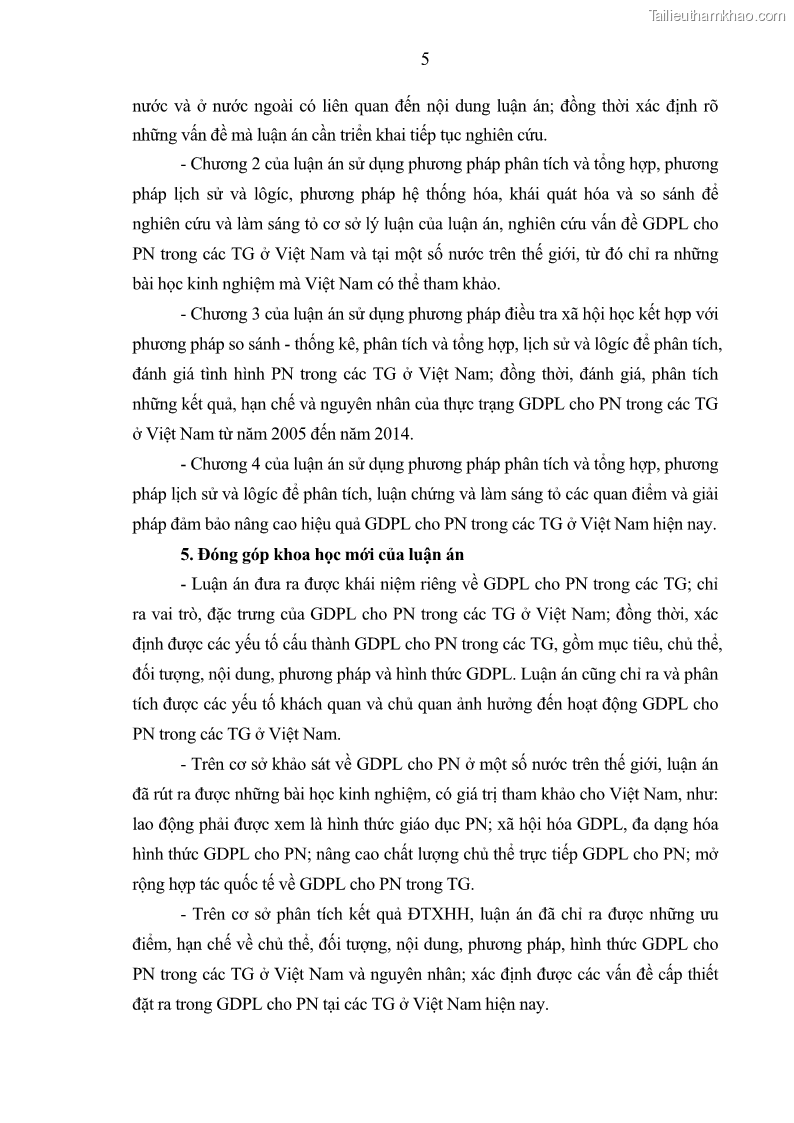 Luận án tiến sĩ Giáo dục pháp luật cho phạm nhân trong các trại giam ở Việt Nam - 1 Trang 11