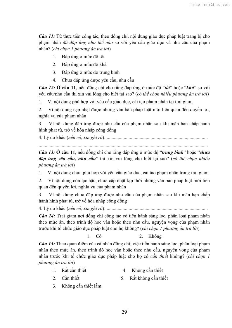 Luận án tiến sĩ Giáo dục pháp luật cho phạm nhân trong các trại giam ở Việt Nam - 17 Trang 196