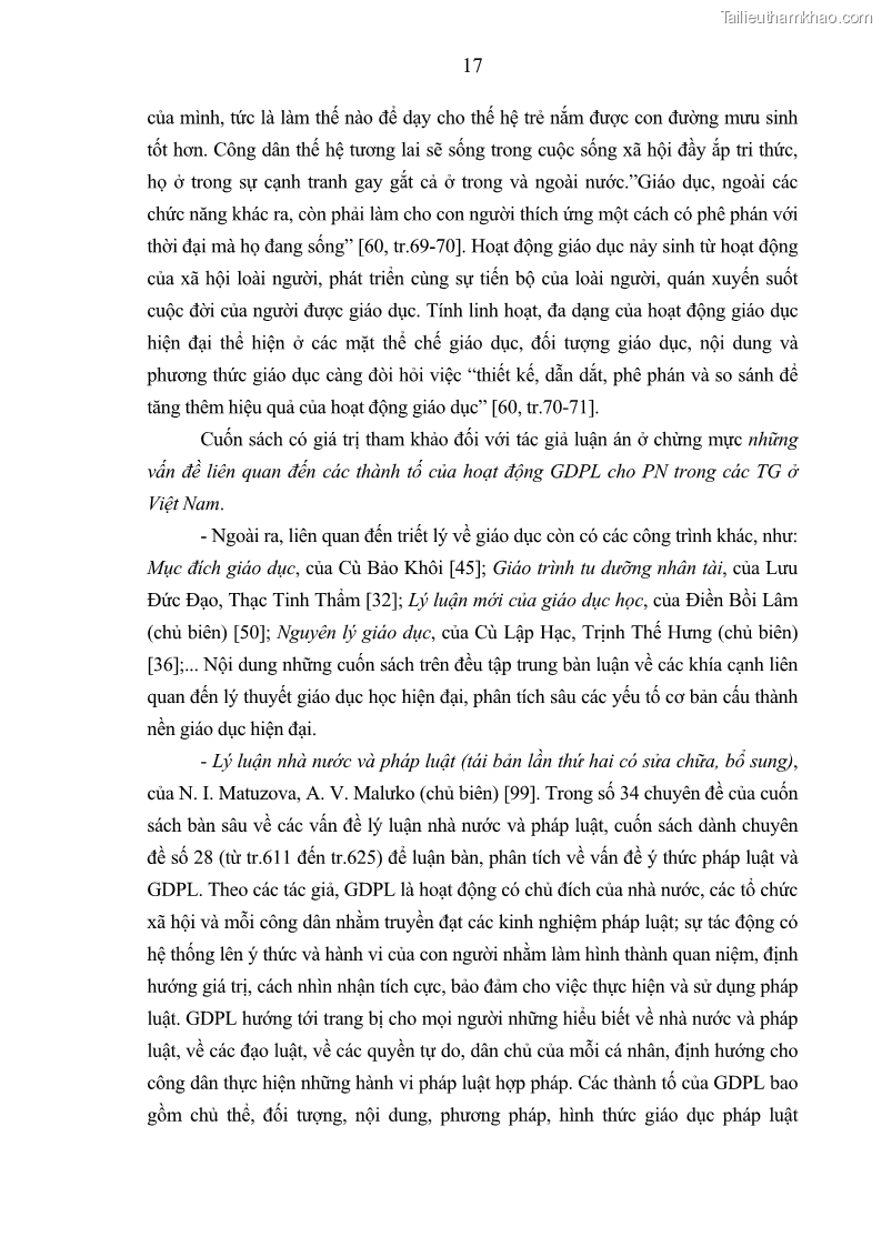 Luận án tiến sĩ Giáo dục pháp luật cho phạm nhân trong các trại giam ở Việt Nam - 2 Trang 23