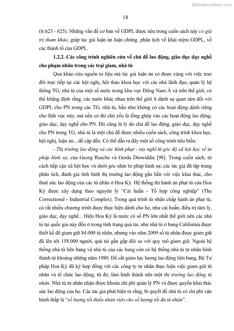 Luận án tiến sĩ Giáo dục pháp luật cho phạm nhân trong các trại giam ở Việt Nam - 2 Trang 24