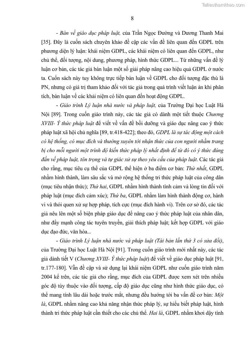 Luận án tiến sĩ Giáo dục pháp luật cho phạm nhân trong các trại giam ở Việt Nam - 2 Trang 14