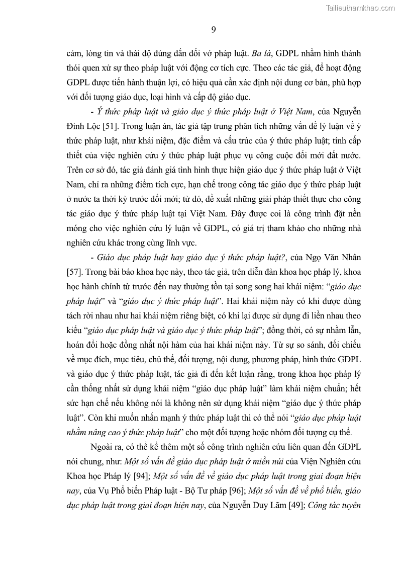 Luận án tiến sĩ Giáo dục pháp luật cho phạm nhân trong các trại giam ở Việt Nam - 2 Trang 15