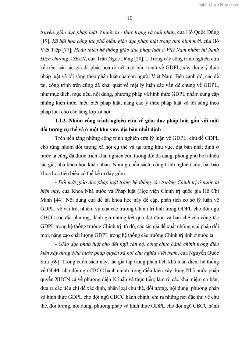 Luận án tiến sĩ Giáo dục pháp luật cho phạm nhân trong các trại giam ở Việt Nam - 2 Trang 16