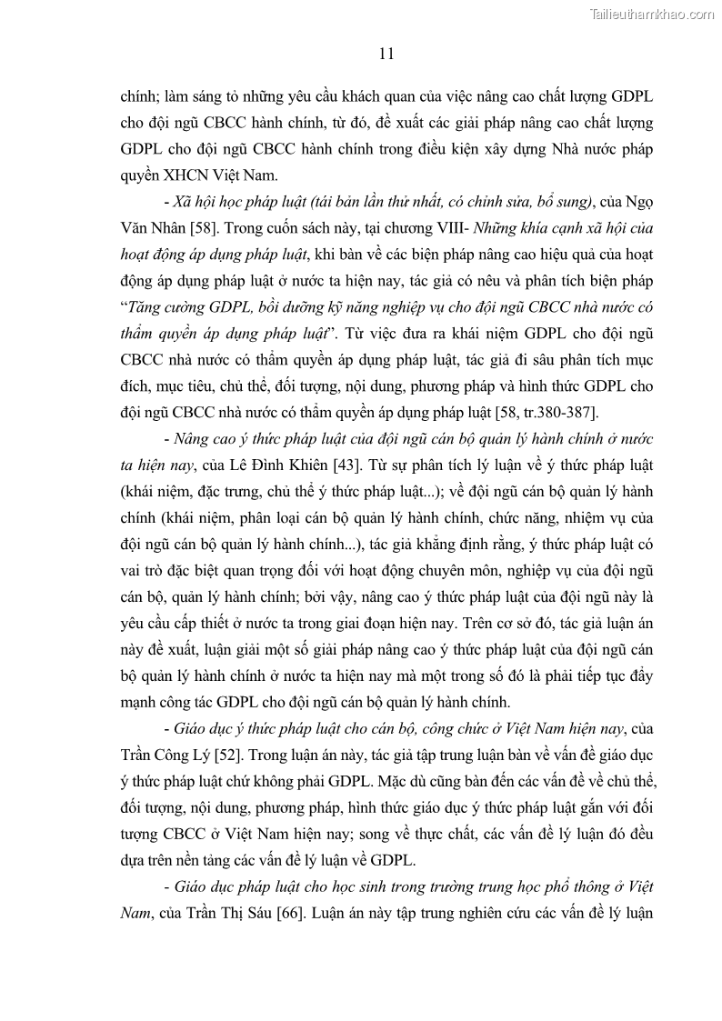 Luận án tiến sĩ Giáo dục pháp luật cho phạm nhân trong các trại giam ở Việt Nam - 2 Trang 17