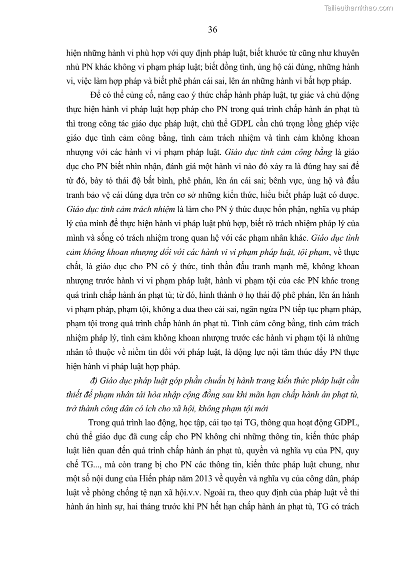 Luận án tiến sĩ Giáo dục pháp luật cho phạm nhân trong các trại giam ở Việt Nam - 4 Trang 42