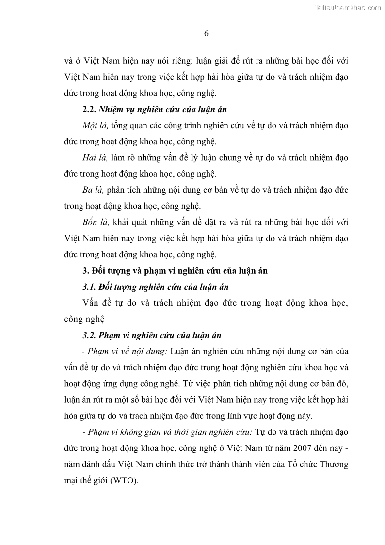 Luận án tiến sĩ Vấn đề tự do và trách nhiệm đạo đức trong hoạt động khoa học, công nghệ và bài học đối với Việt Nam hiện nay - 1 Trang 11