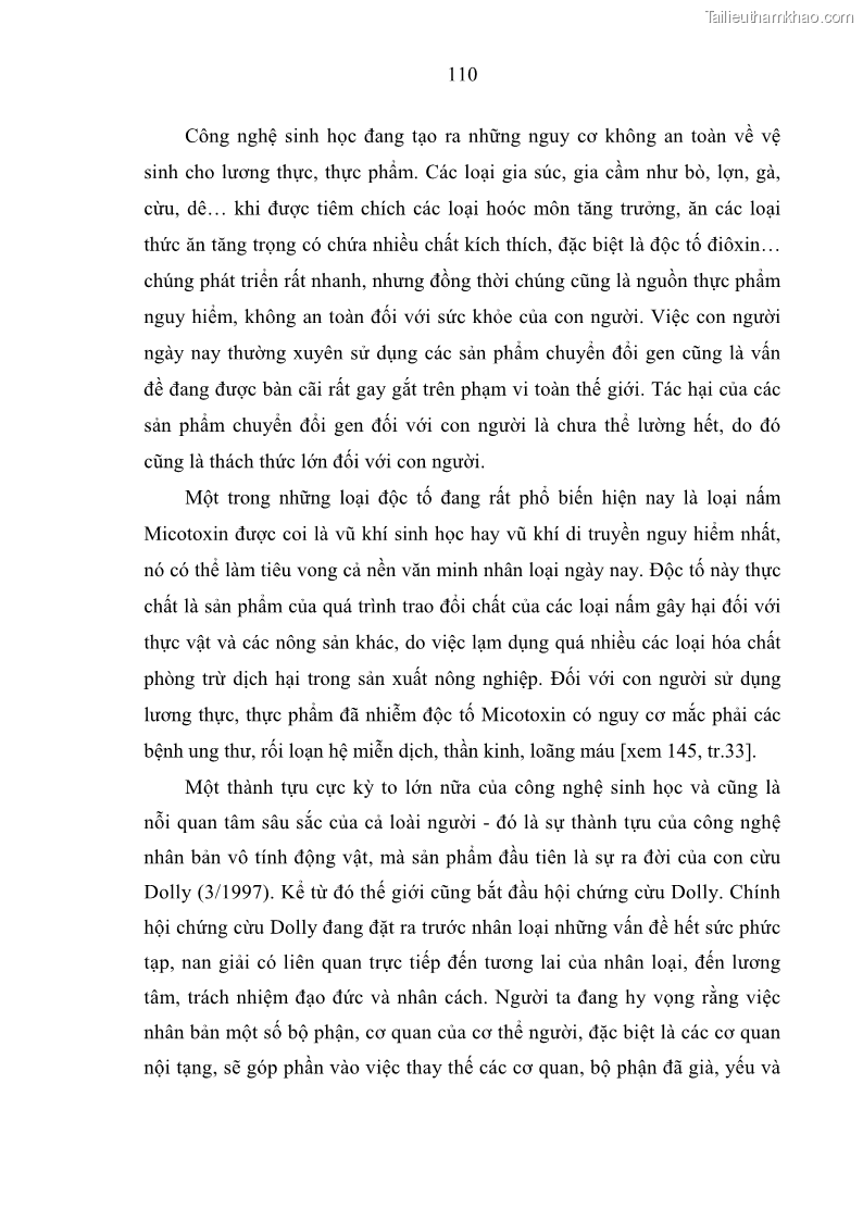 Luận án tiến sĩ Vấn đề tự do và trách nhiệm đạo đức trong hoạt động khoa học, công nghệ và bài học đối với Việt Nam hiện nay - 10 Trang 115