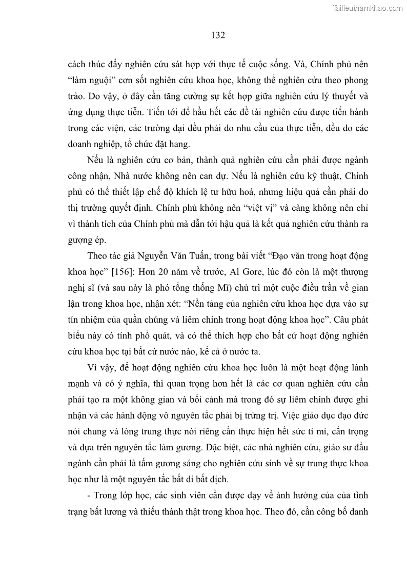 Luận án tiến sĩ Vấn đề tự do và trách nhiệm đạo đức trong hoạt động khoa học, công nghệ và bài học đối với Việt Nam hiện nay - 12 Trang 137