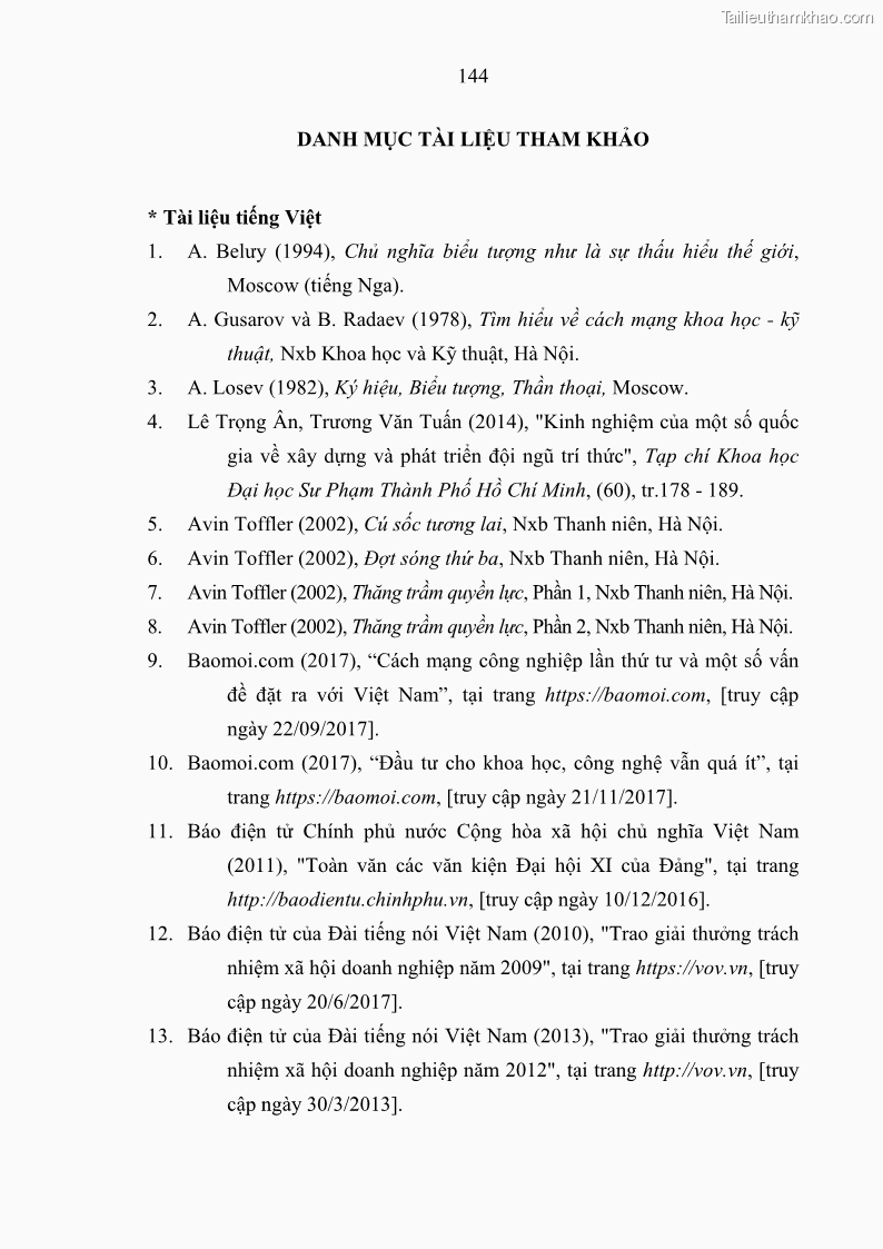 Luận án tiến sĩ Vấn đề tự do và trách nhiệm đạo đức trong hoạt động khoa học, công nghệ và bài học đối với Việt Nam hiện nay - 13 Trang 149