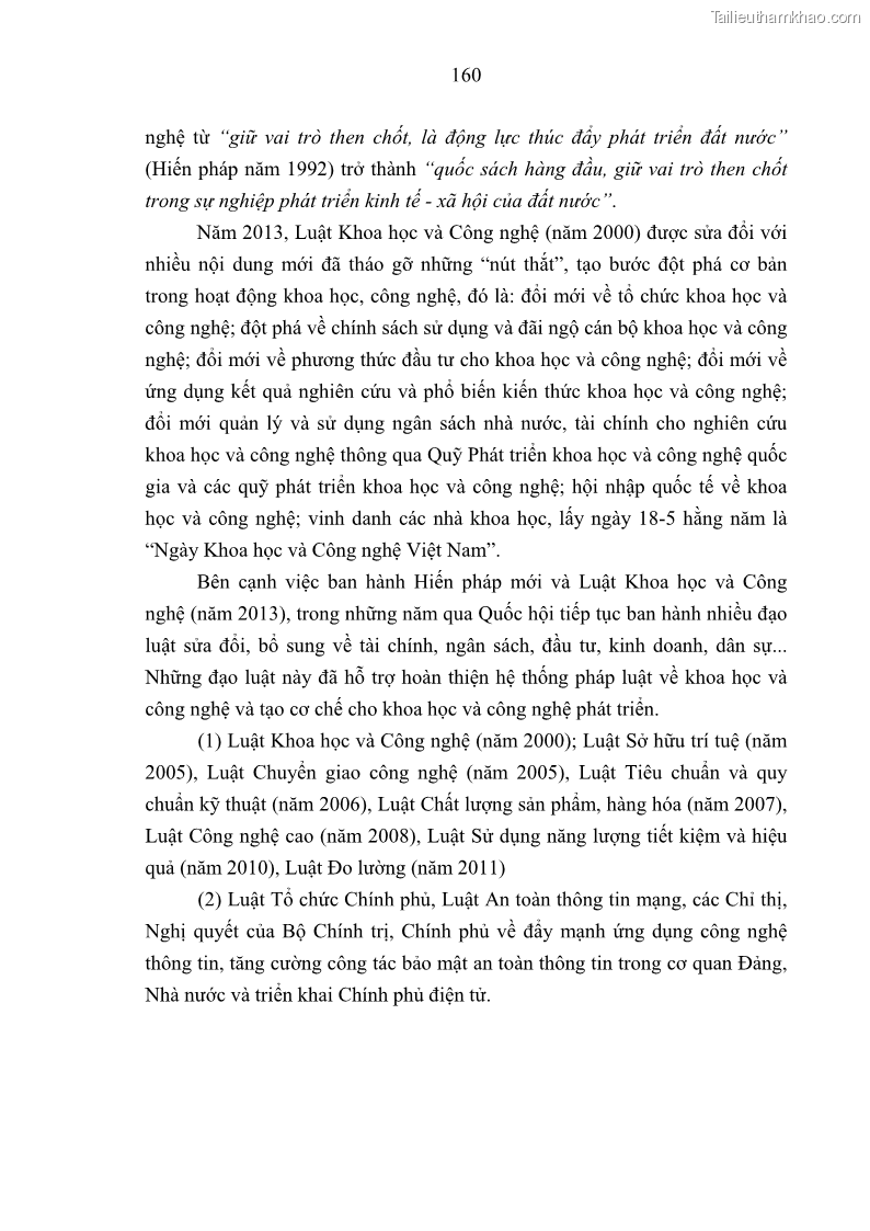 Luận án tiến sĩ Vấn đề tự do và trách nhiệm đạo đức trong hoạt động khoa học, công nghệ và bài học đối với Việt Nam hiện nay - 14 Trang 165