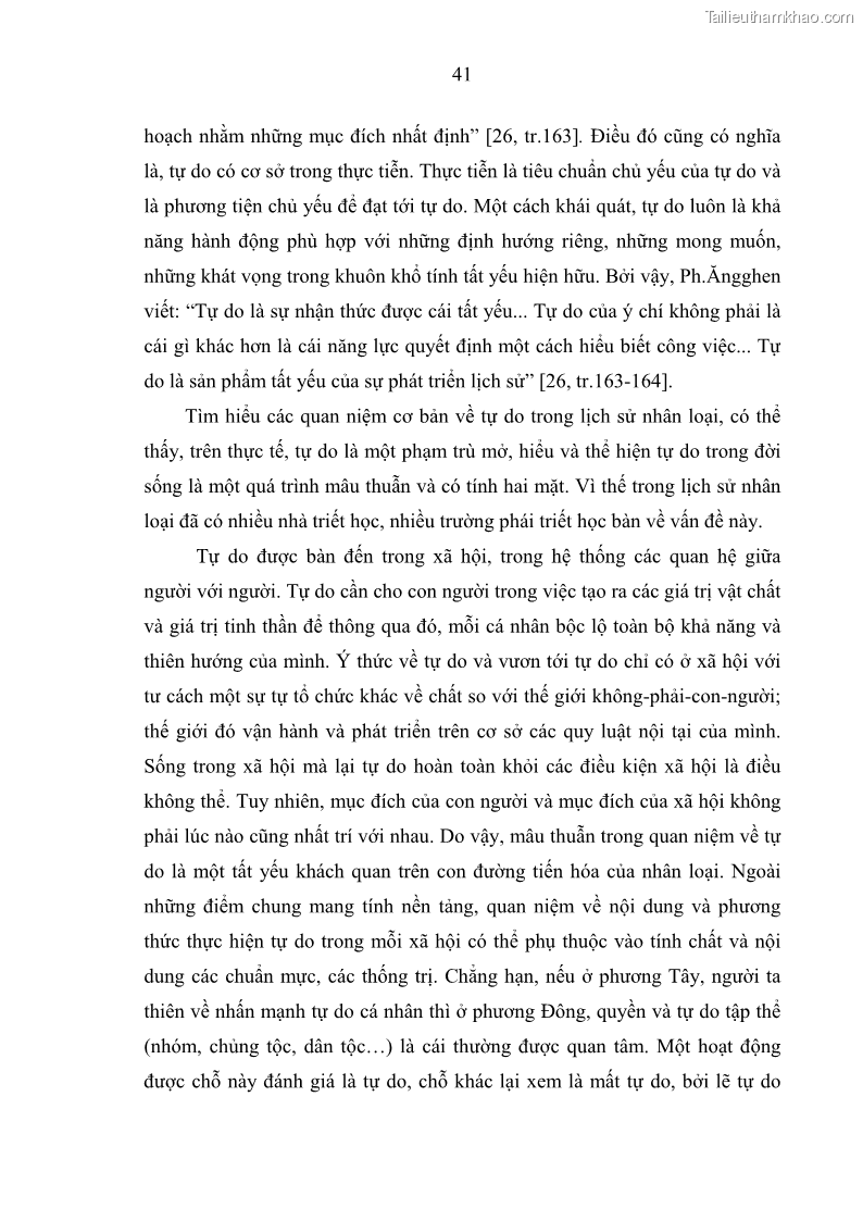 Luận án tiến sĩ Vấn đề tự do và trách nhiệm đạo đức trong hoạt động khoa học, công nghệ và bài học đối với Việt Nam hiện nay - 4 Trang 46