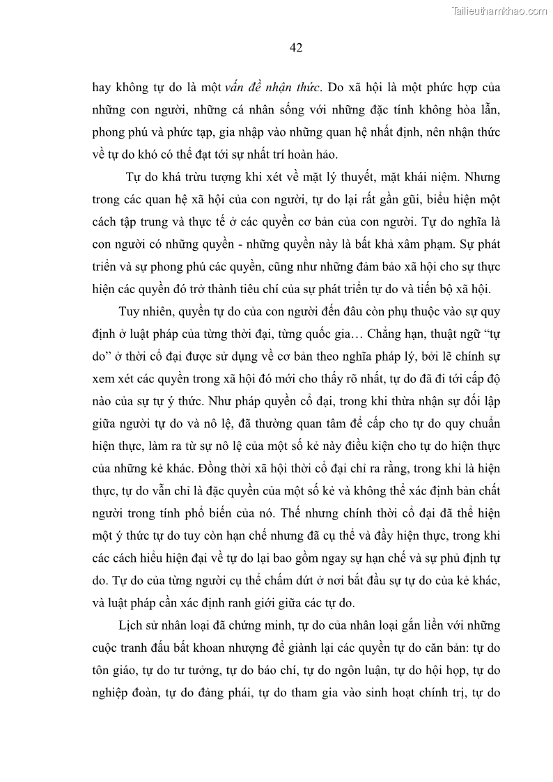Luận án tiến sĩ Vấn đề tự do và trách nhiệm đạo đức trong hoạt động khoa học, công nghệ và bài học đối với Việt Nam hiện nay - 4 Trang 47