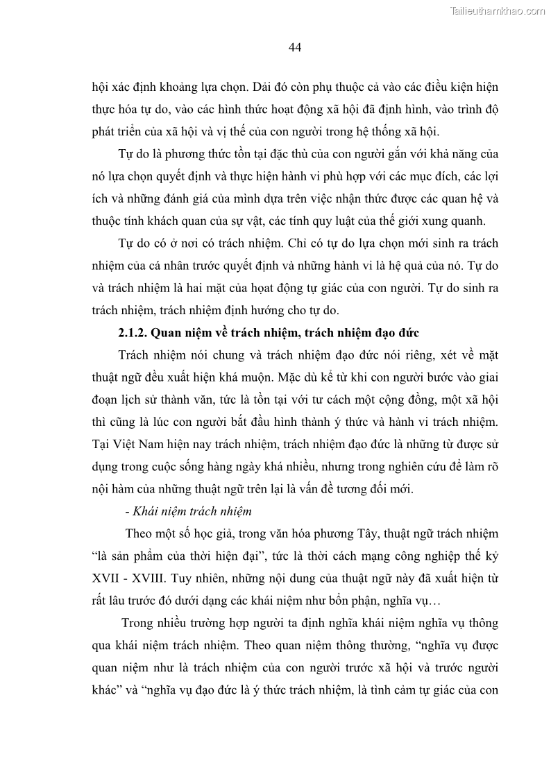 Luận án tiến sĩ Vấn đề tự do và trách nhiệm đạo đức trong hoạt động khoa học, công nghệ và bài học đối với Việt Nam hiện nay - 5 Trang 49