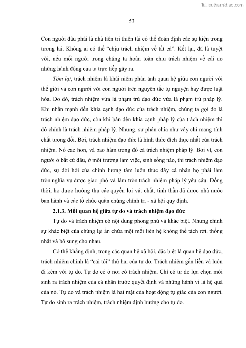 Luận án tiến sĩ Vấn đề tự do và trách nhiệm đạo đức trong hoạt động khoa học, công nghệ và bài học đối với Việt Nam hiện nay - 5 Trang 58