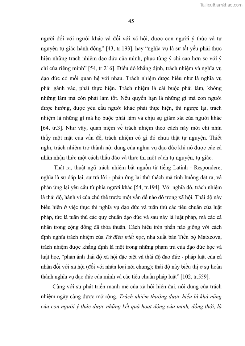 Luận án tiến sĩ Vấn đề tự do và trách nhiệm đạo đức trong hoạt động khoa học, công nghệ và bài học đối với Việt Nam hiện nay - 5 Trang 50