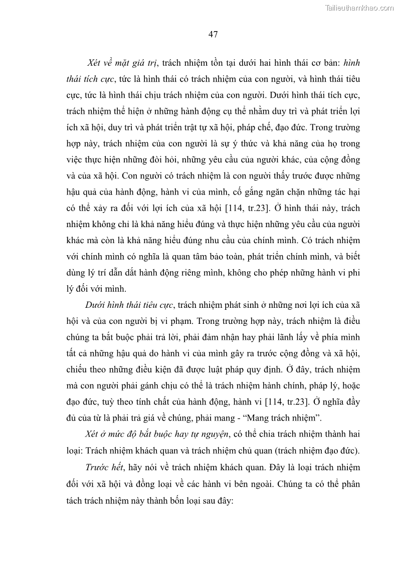 Luận án tiến sĩ Vấn đề tự do và trách nhiệm đạo đức trong hoạt động khoa học, công nghệ và bài học đối với Việt Nam hiện nay - 5 Trang 52