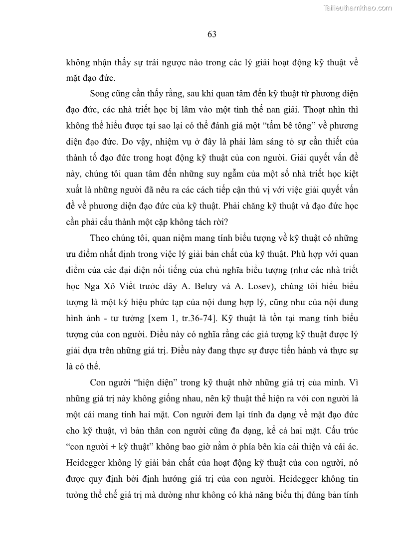Luận án tiến sĩ Vấn đề tự do và trách nhiệm đạo đức trong hoạt động khoa học, công nghệ và bài học đối với Việt Nam hiện nay - 6 Trang 68