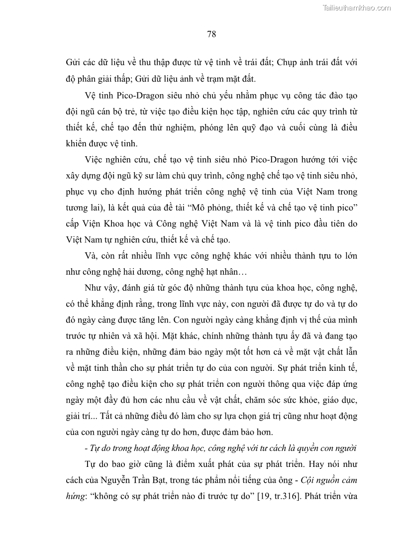Luận án tiến sĩ Vấn đề tự do và trách nhiệm đạo đức trong hoạt động khoa học, công nghệ và bài học đối với Việt Nam hiện nay - 7 Trang 83