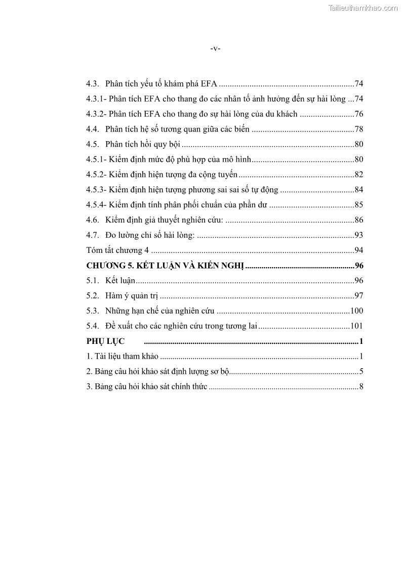 Luận văn thạc sĩ Đánh giá sự hài lòng của du khách đối với chất lượng dịch vụ du lịch tại thành phố Nha Trang - 1 Trang 6