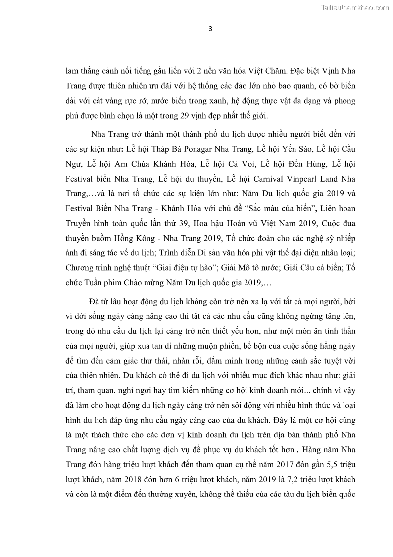 Luận văn thạc sĩ Đánh giá sự hài lòng của du khách đối với chất lượng dịch vụ du lịch tại thành phố Nha Trang - 2 Trang 15