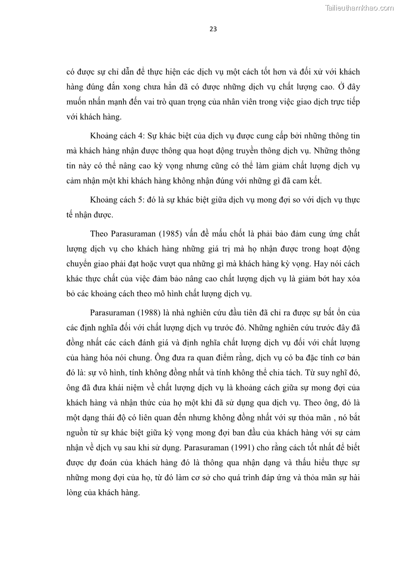 Luận văn thạc sĩ Đánh giá sự hài lòng của du khách đối với chất lượng dịch vụ du lịch tại thành phố Nha Trang - 3 Trang 35