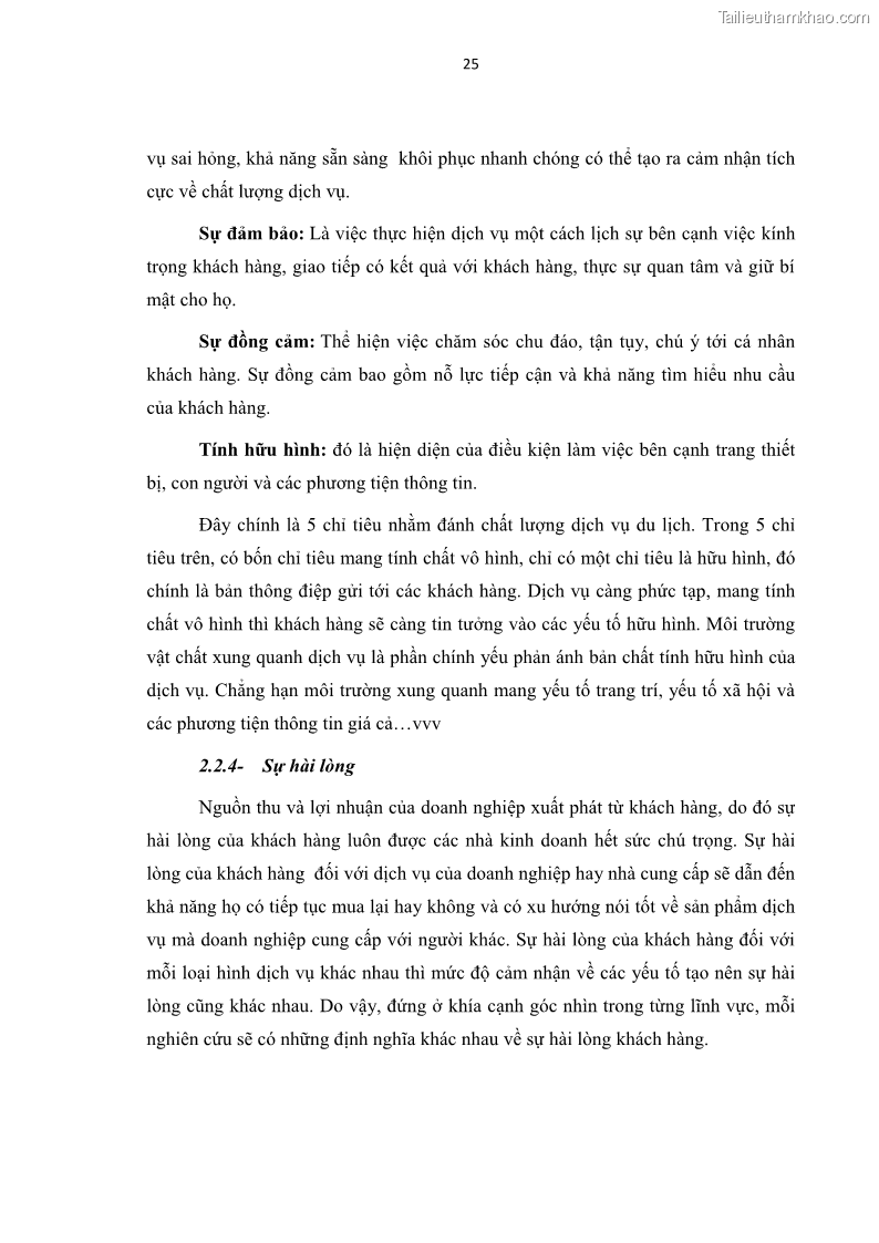 Luận văn thạc sĩ Đánh giá sự hài lòng của du khách đối với chất lượng dịch vụ du lịch tại thành phố Nha Trang - 4 Trang 37