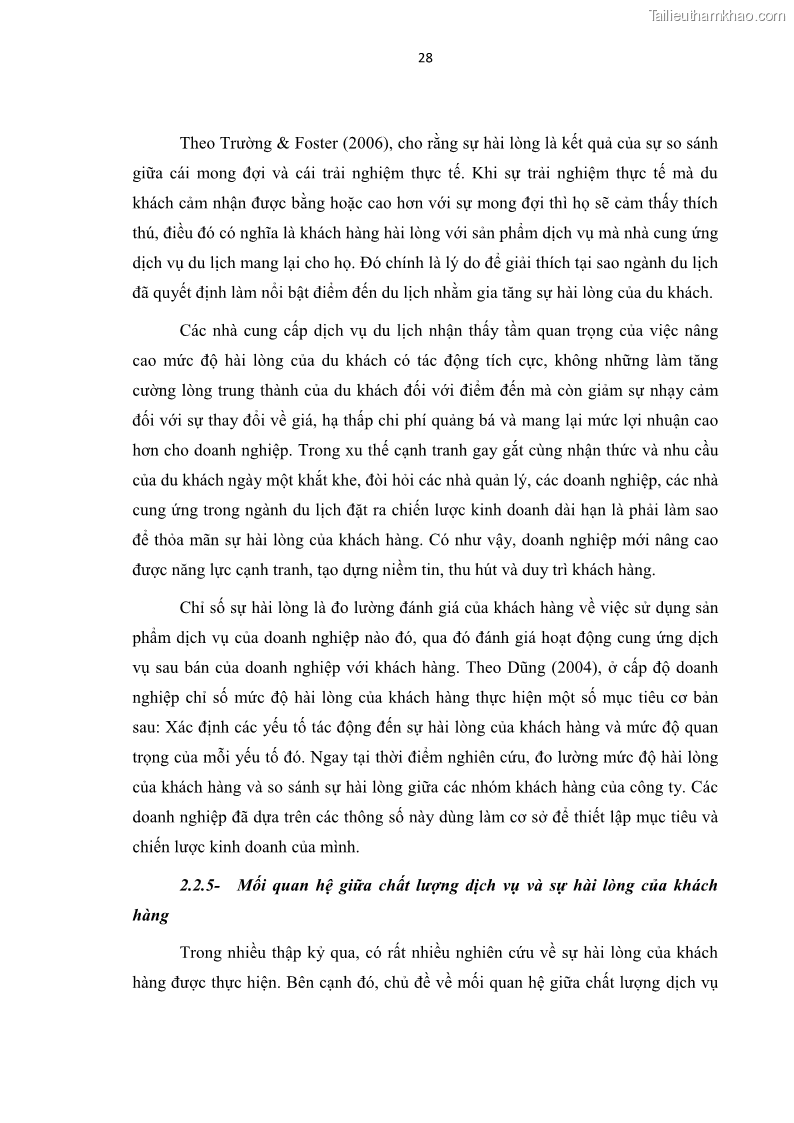 Luận văn thạc sĩ Đánh giá sự hài lòng của du khách đối với chất lượng dịch vụ du lịch tại thành phố Nha Trang - 4 Trang 40
