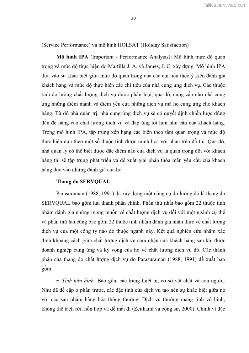 Luận văn thạc sĩ Đánh giá sự hài lòng của du khách đối với chất lượng dịch vụ du lịch tại thành phố Nha Trang - 4 Trang 42
