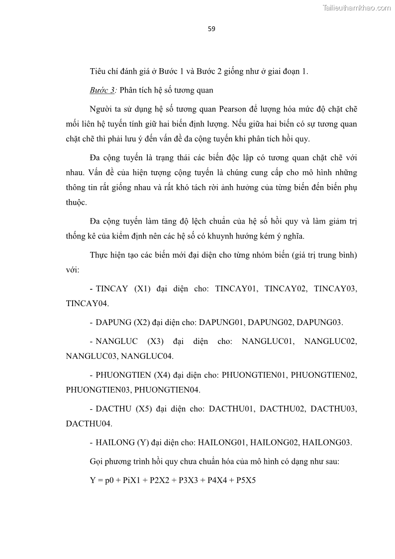 Luận văn thạc sĩ Đánh giá sự hài lòng của du khách đối với chất lượng dịch vụ du lịch tại thành phố Nha Trang - 6 Trang 71