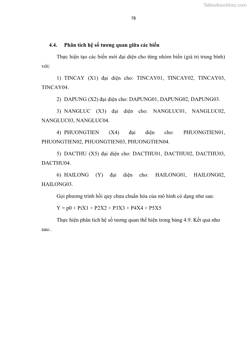Luận văn thạc sĩ Đánh giá sự hài lòng của du khách đối với chất lượng dịch vụ du lịch tại thành phố Nha Trang - 8 Trang 90