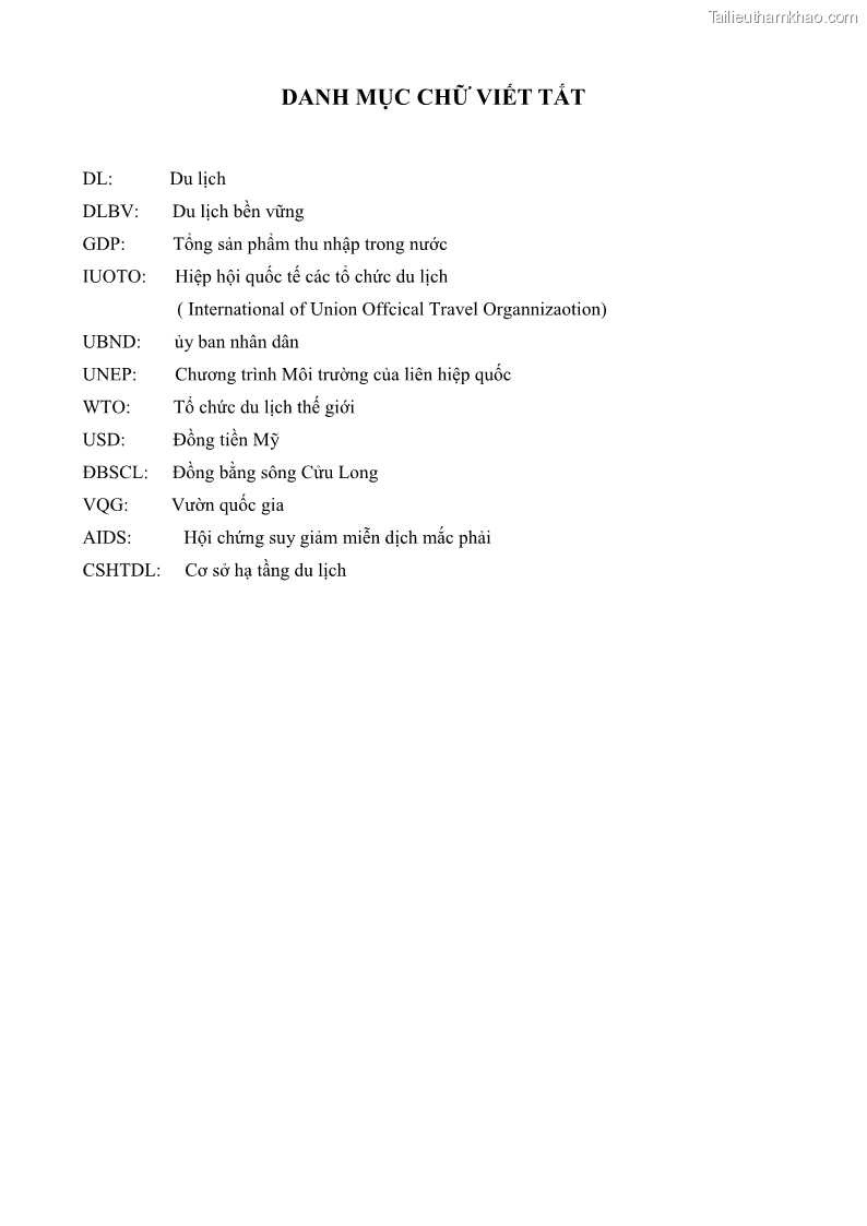 Luận văn thạc sĩ địa lý học Phát triển các loại hình du lịch huyện đảo Phú Quốc tỉnh Kiên Giang theo hướng bền vững - 1 Trang 7