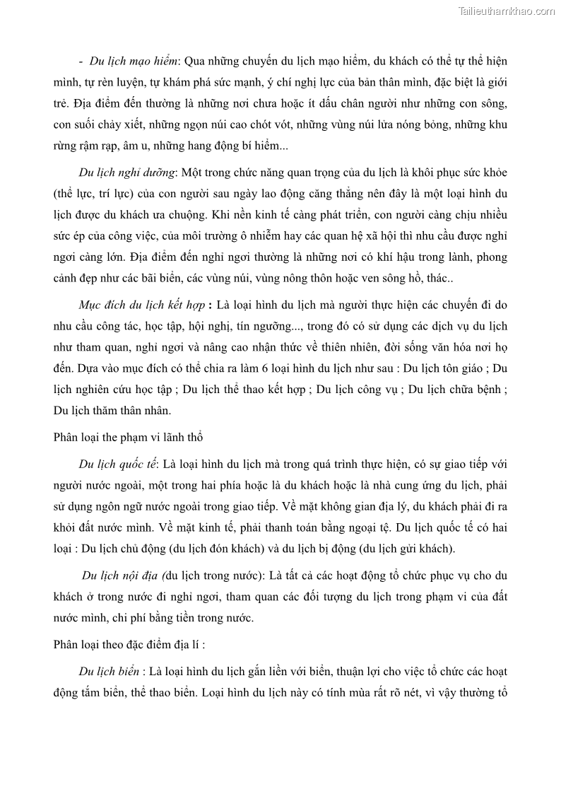Luận văn thạc sĩ địa lý học Phát triển các loại hình du lịch huyện đảo Phú Quốc tỉnh Kiên Giang theo hướng bền vững - 2 Trang 16