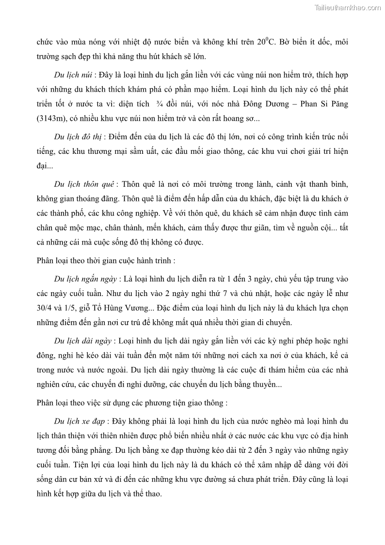 Luận văn thạc sĩ địa lý học Phát triển các loại hình du lịch huyện đảo Phú Quốc tỉnh Kiên Giang theo hướng bền vững - 2 Trang 17