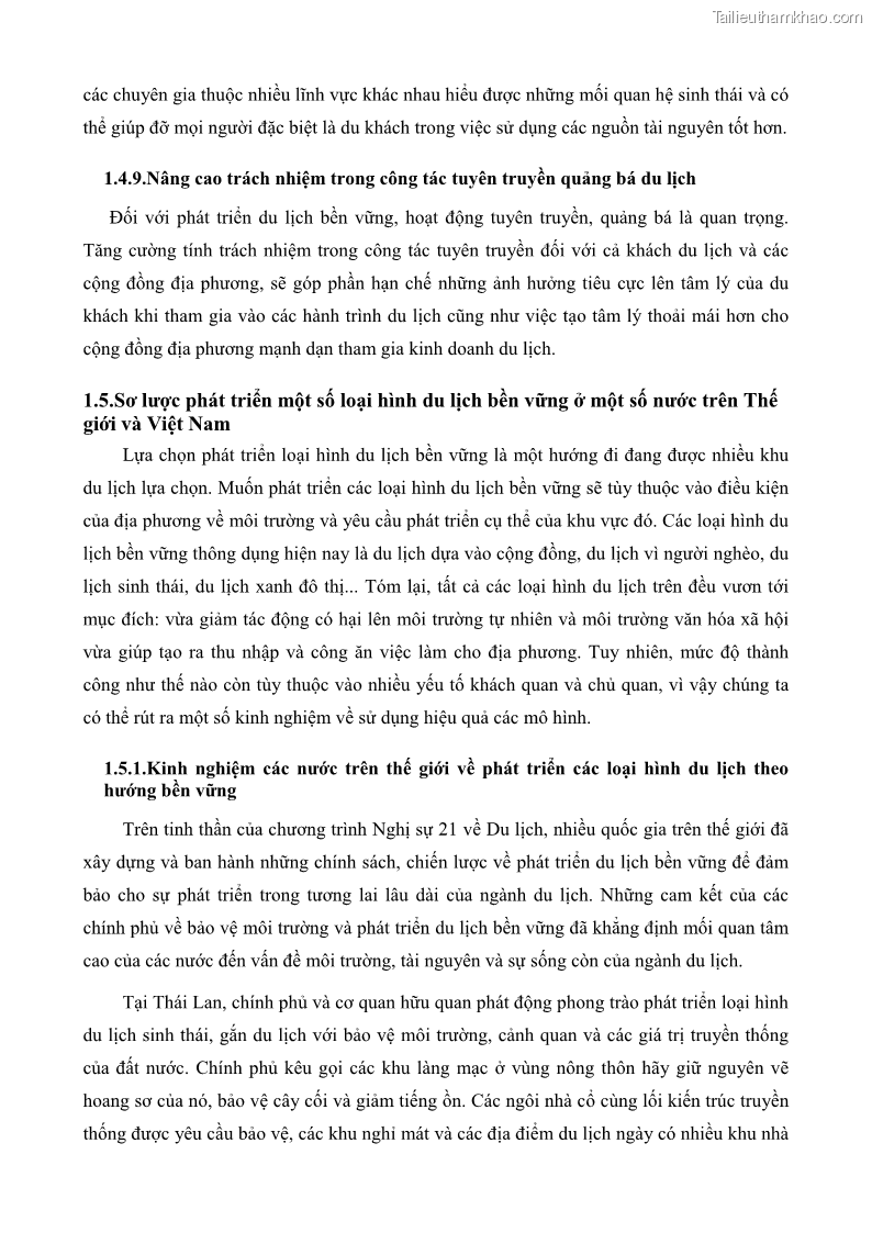 Luận văn thạc sĩ địa lý học Phát triển các loại hình du lịch huyện đảo Phú Quốc tỉnh Kiên Giang theo hướng bền vững - 3 Trang 29