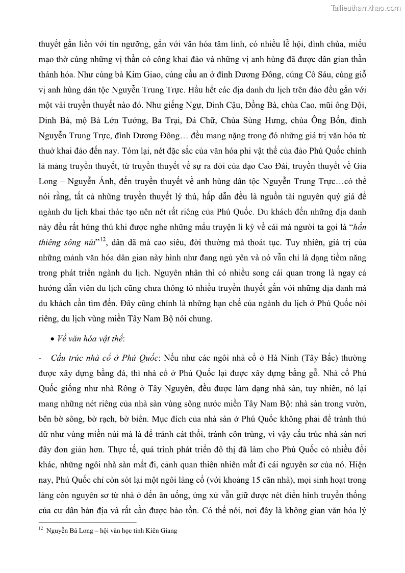 Luận văn thạc sĩ địa lý học Phát triển các loại hình du lịch huyện đảo Phú Quốc tỉnh Kiên Giang theo hướng bền vững - 5 Trang 53