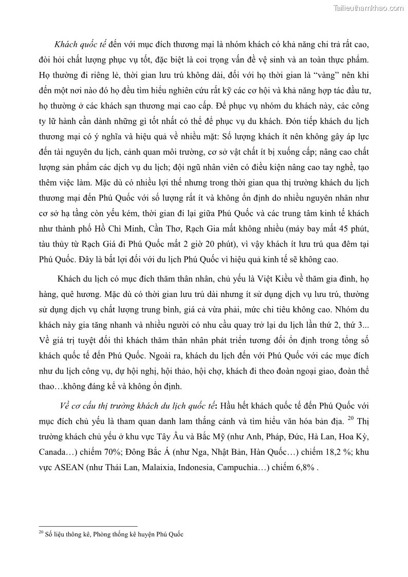 Luận văn thạc sĩ địa lý học Phát triển các loại hình du lịch huyện đảo Phú Quốc tỉnh Kiên Giang theo hướng bền vững - 6 Trang 67