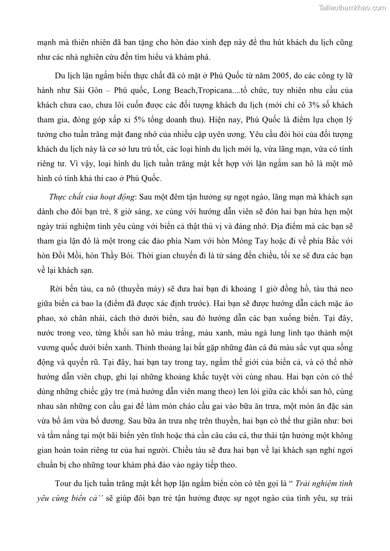 Luận văn thạc sĩ địa lý học Phát triển các loại hình du lịch huyện đảo Phú Quốc tỉnh Kiên Giang theo hướng bền vững - 8 Trang 95